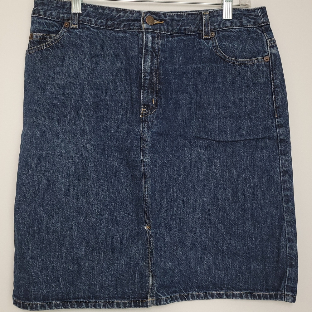 The Limited Blue Denim Skirt 14 GUC